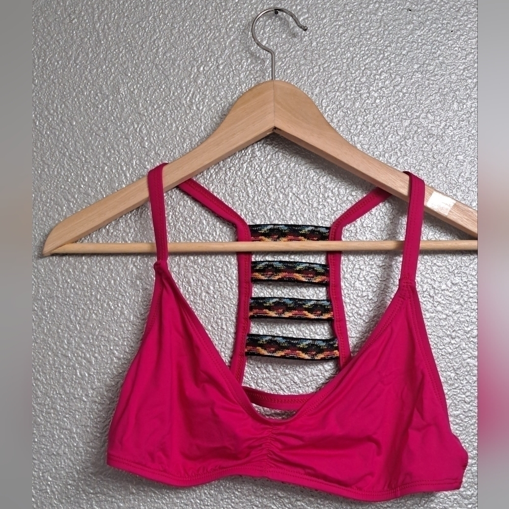 Lucky Brand Hot Pink  Swim Suit Bikini Top